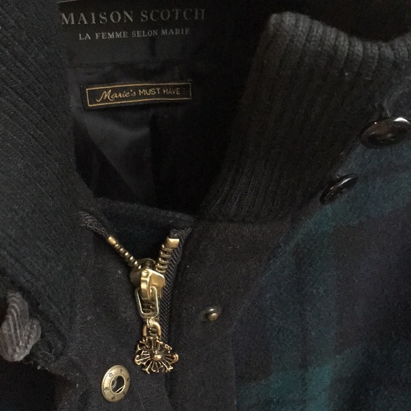 Maison Scotch tartan wool bomber jacket - Picture 4 of 5